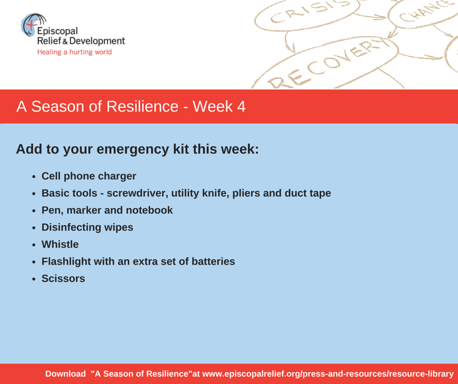 A Season of Resilience- Week 4 Emergency Kit