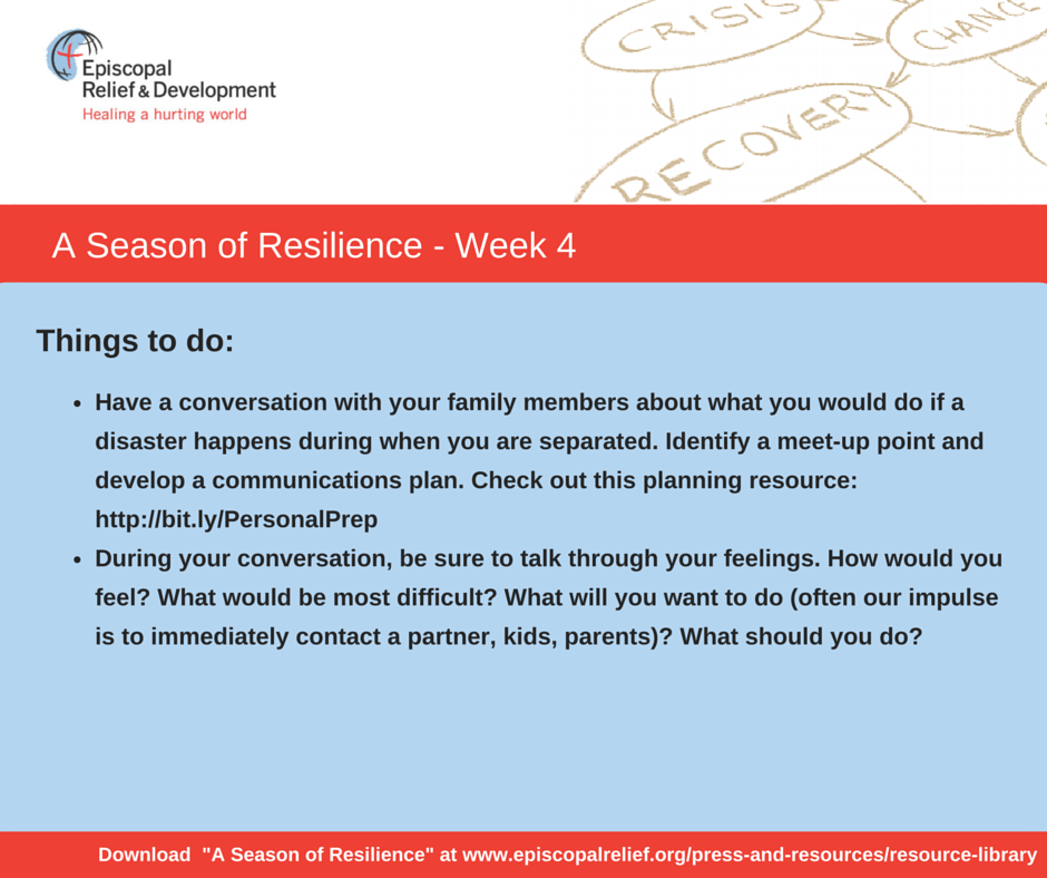 A Season of Resilience- Week 4 Things to Do