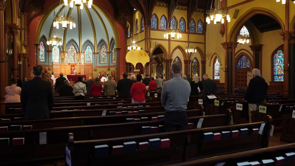 congregation in a church