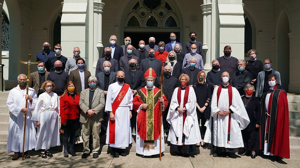 Clergy Group photo in front of Cathedral