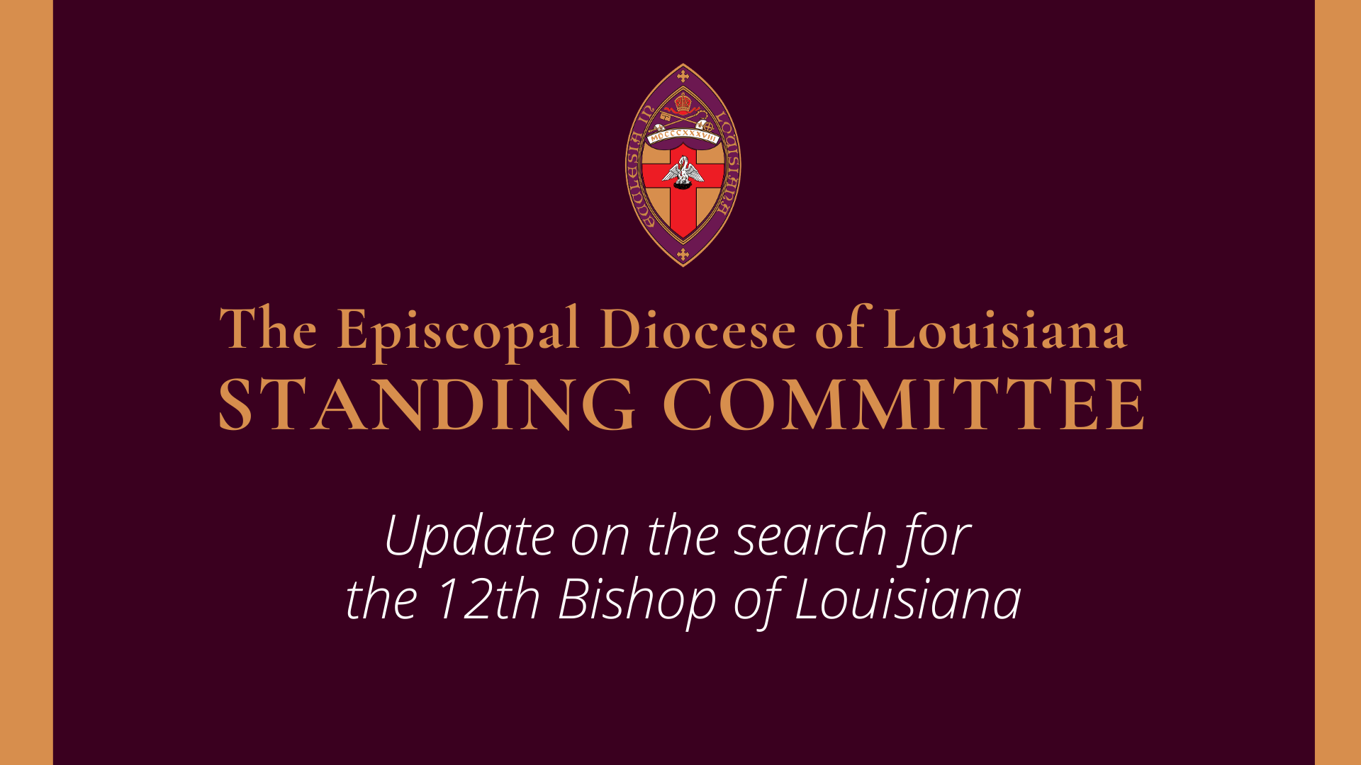 Update on Search and Election Process for the 12th Bishop of Louisiana